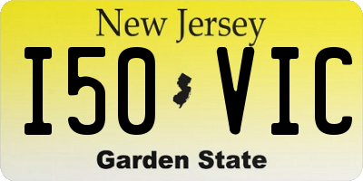 NJ license plate I50VIC