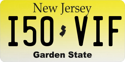 NJ license plate I50VIF
