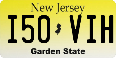 NJ license plate I50VIH