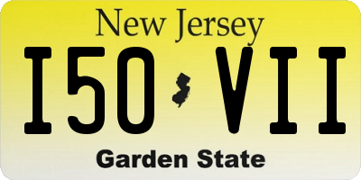 NJ license plate I50VII