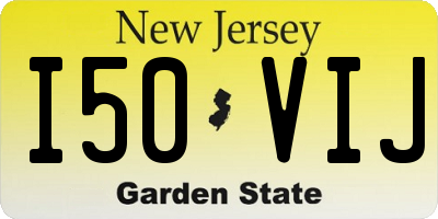 NJ license plate I50VIJ