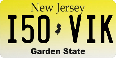 NJ license plate I50VIK