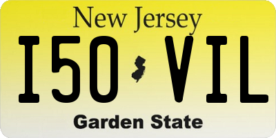 NJ license plate I50VIL