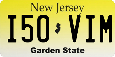 NJ license plate I50VIM