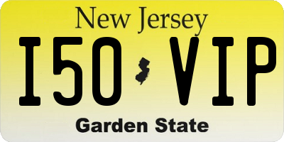 NJ license plate I50VIP