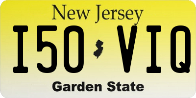 NJ license plate I50VIQ