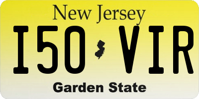 NJ license plate I50VIR