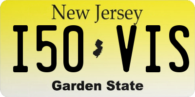 NJ license plate I50VIS