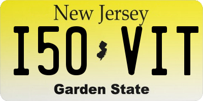 NJ license plate I50VIT