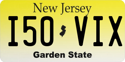 NJ license plate I50VIX
