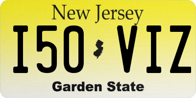 NJ license plate I50VIZ