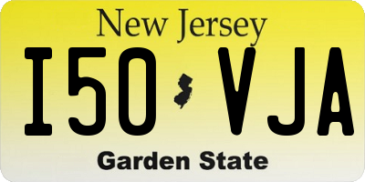 NJ license plate I50VJA