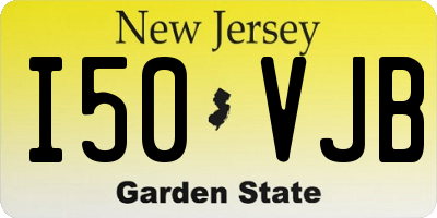 NJ license plate I50VJB