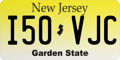 NJ license plate I50VJC