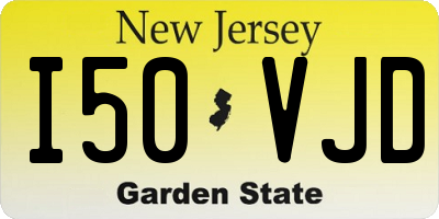 NJ license plate I50VJD