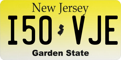 NJ license plate I50VJE