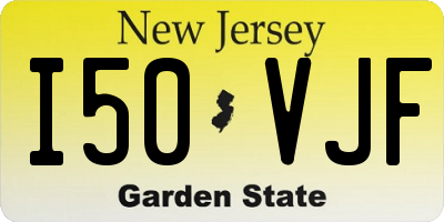 NJ license plate I50VJF