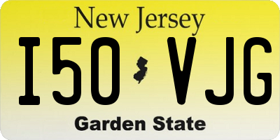 NJ license plate I50VJG