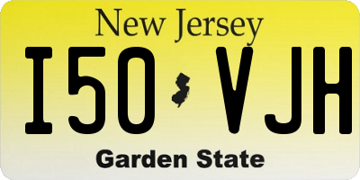 NJ license plate I50VJH