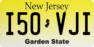 NJ license plate I50VJI