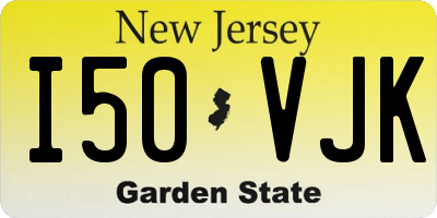 NJ license plate I50VJK