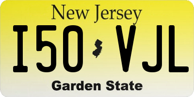 NJ license plate I50VJL