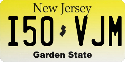 NJ license plate I50VJM