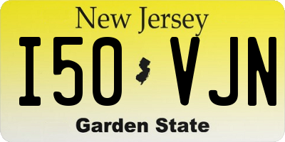 NJ license plate I50VJN