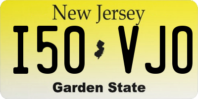 NJ license plate I50VJO