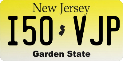 NJ license plate I50VJP