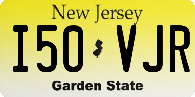 NJ license plate I50VJR