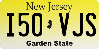 NJ license plate I50VJS