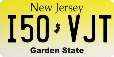NJ license plate I50VJT