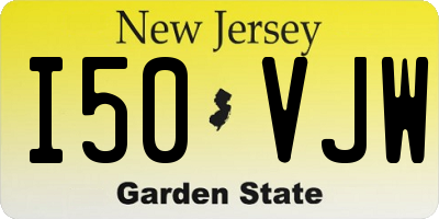 NJ license plate I50VJW