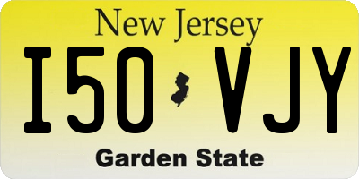 NJ license plate I50VJY