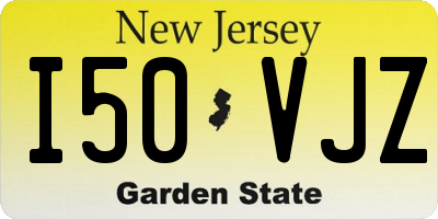 NJ license plate I50VJZ