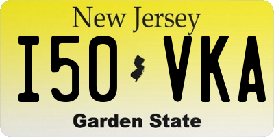 NJ license plate I50VKA