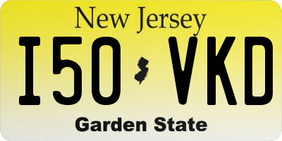 NJ license plate I50VKD