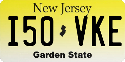 NJ license plate I50VKE