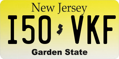 NJ license plate I50VKF