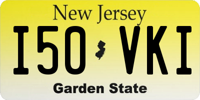 NJ license plate I50VKI