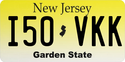 NJ license plate I50VKK