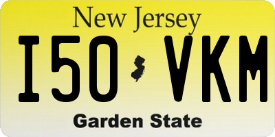 NJ license plate I50VKM