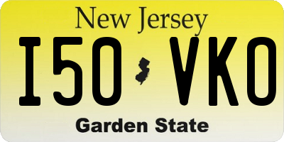 NJ license plate I50VKO
