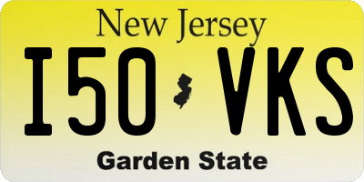 NJ license plate I50VKS