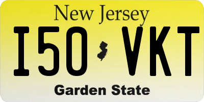 NJ license plate I50VKT