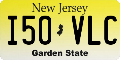 NJ license plate I50VLC
