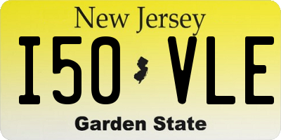 NJ license plate I50VLE