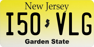 NJ license plate I50VLG
