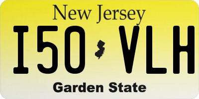 NJ license plate I50VLH